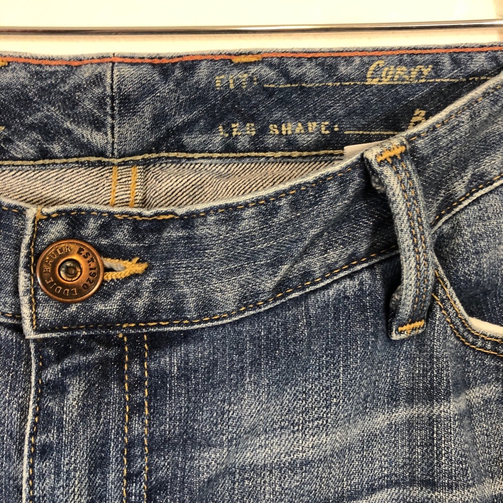 SOLD. Eddie Bauer curvy bootcut 14S distressed - Picture 5 of 13